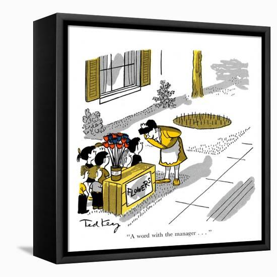 Hazel Cartoon-Ted Key-Framed Stretched Canvas