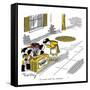 Hazel Cartoon-Ted Key-Framed Stretched Canvas