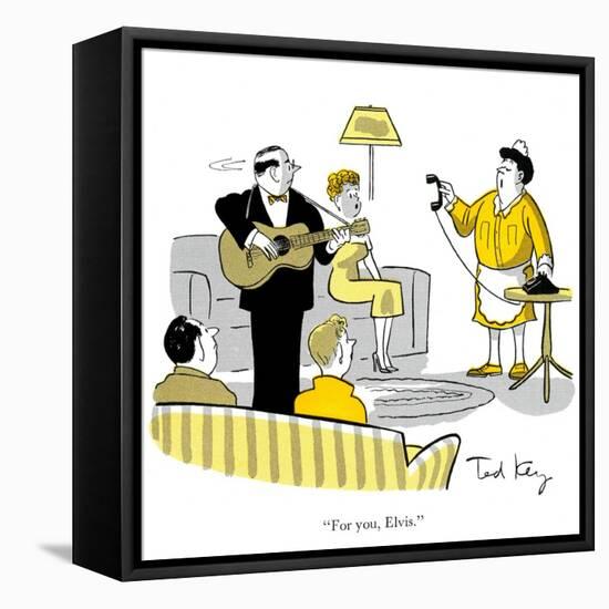 Hazel Cartoon-Ted Key-Framed Stretched Canvas