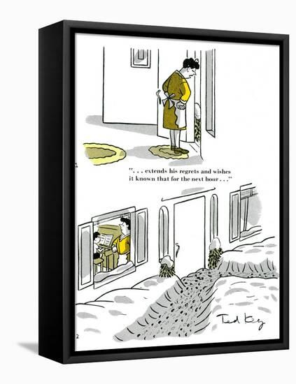 Hazel Cartoon-Ted Key-Framed Stretched Canvas