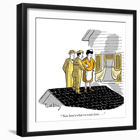 Hazel Cartoon-Ted Key-Framed Giclee Print