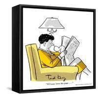 Hazel Cartoon-Ted Key-Framed Stretched Canvas