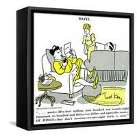 Hazel Cartoon-Ted Key-Framed Stretched Canvas