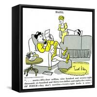 Hazel Cartoon-Ted Key-Framed Stretched Canvas