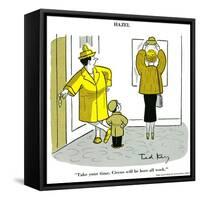 Hazel Cartoon-Ted Key-Framed Stretched Canvas