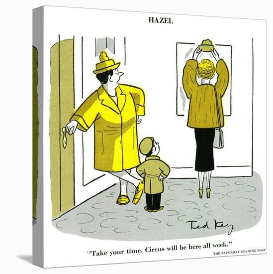 Hazel Cartoon-Ted Key-Stretched Canvas