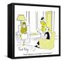 Hazel Cartoon-Ted Key-Framed Stretched Canvas