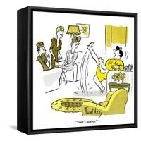 Hazel Cartoon-Ted Key-Framed Stretched Canvas