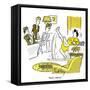 Hazel Cartoon-Ted Key-Framed Stretched Canvas