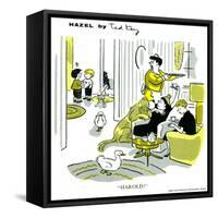 Hazel Cartoon-Ted Key-Framed Stretched Canvas