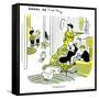 Hazel Cartoon-Ted Key-Framed Stretched Canvas