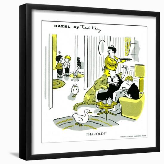 Hazel Cartoon-Ted Key-Framed Premium Giclee Print