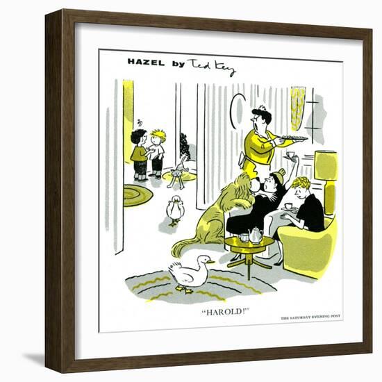 Hazel Cartoon-Ted Key-Framed Giclee Print