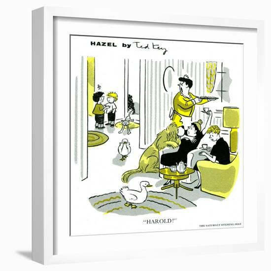 Hazel Cartoon-Ted Key-Framed Giclee Print