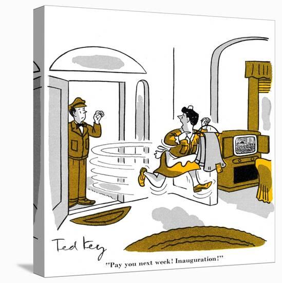 Hazel Cartoon-Ted Key-Stretched Canvas