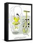 Hazel Cartoon-Ted Key-Framed Stretched Canvas