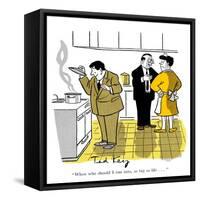 Hazel Cartoon-Ted Key-Framed Stretched Canvas