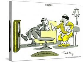 Hazel Cartoon-Ted Key-Stretched Canvas