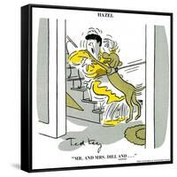 Hazel Cartoon-Ted Key-Framed Stretched Canvas