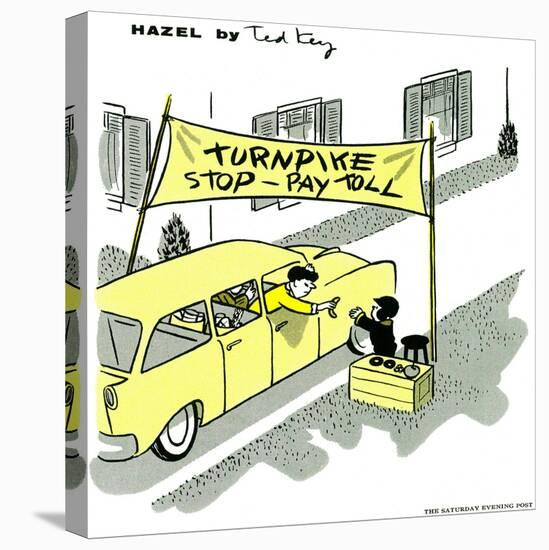 Hazel Cartoon-Ted Key-Stretched Canvas