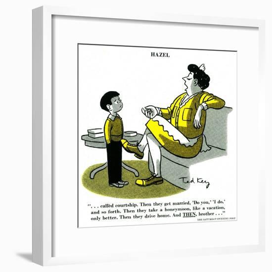 Hazel Cartoon-Ted Key-Framed Giclee Print