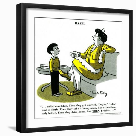 Hazel Cartoon-Ted Key-Framed Giclee Print