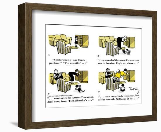 Hazel Cartoon-Ted Key-Framed Giclee Print