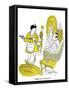 Hazel Cartoon-Ted Key-Framed Stretched Canvas