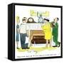 Hazel Cartoon-Ted Key-Framed Stretched Canvas