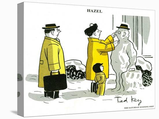 Hazel Cartoon-Ted Key-Stretched Canvas