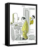 Hazel Cartoon-Ted Key-Framed Stretched Canvas