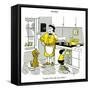 Hazel Cartoon-Ted Key-Framed Stretched Canvas