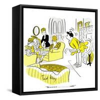 Hazel Cartoon-Ted Key-Framed Stretched Canvas