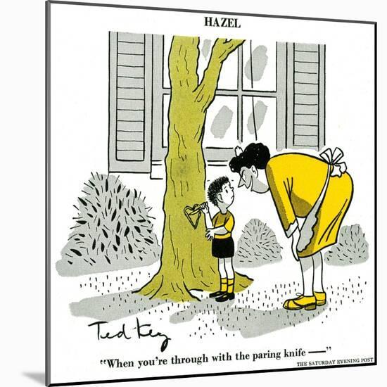 Hazel Cartoon-Ted Key-Mounted Giclee Print