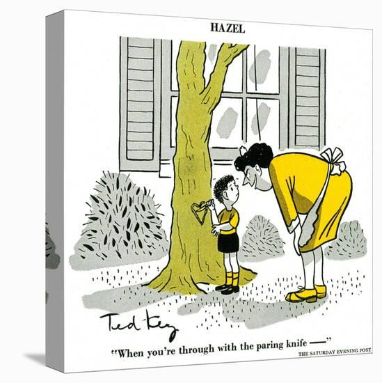 Hazel Cartoon-Ted Key-Stretched Canvas