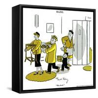 Hazel Cartoon-Ted Key-Framed Stretched Canvas