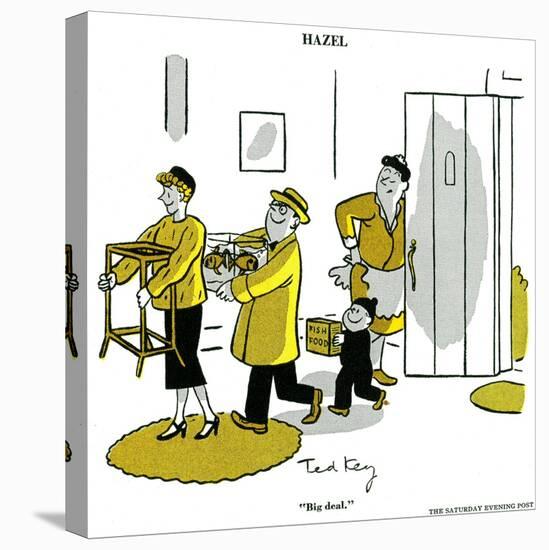 Hazel Cartoon-Ted Key-Stretched Canvas