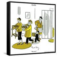 Hazel Cartoon-Ted Key-Framed Stretched Canvas