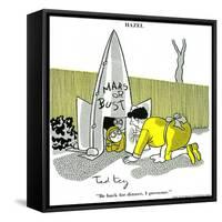 Hazel Cartoon-Ted Key-Framed Stretched Canvas