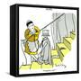 Hazel Cartoon-Ted Key-Framed Stretched Canvas