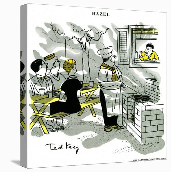 Hazel Cartoon-Ted Key-Stretched Canvas