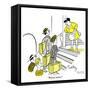 Hazel Cartoon-Ted Key-Framed Stretched Canvas