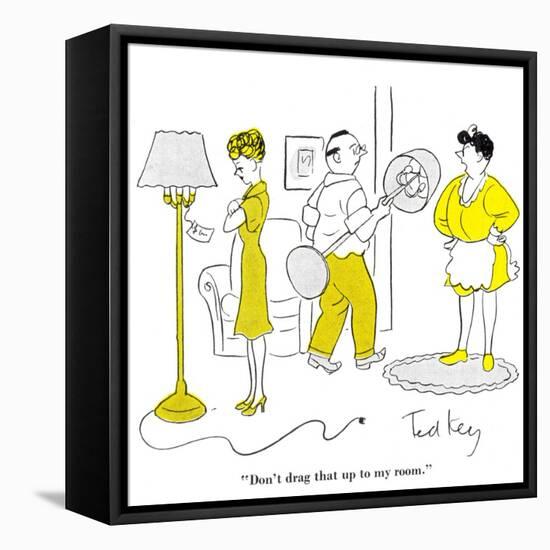 Hazel Cartoon-Ted Key-Framed Stretched Canvas