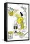 Hazel Cartoon-Ted Key-Framed Stretched Canvas