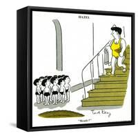 Hazel Cartoon-Ted Key-Framed Stretched Canvas