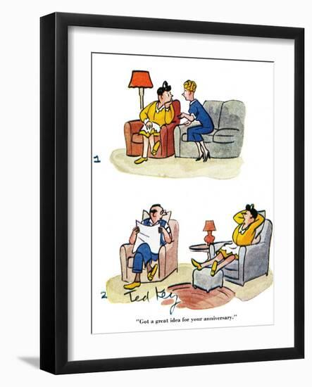 Hazel Cartoon-Ted Key-Framed Giclee Print