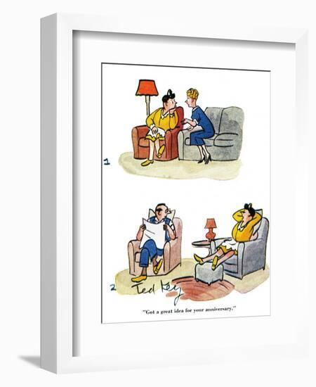 Hazel Cartoon-Ted Key-Framed Giclee Print