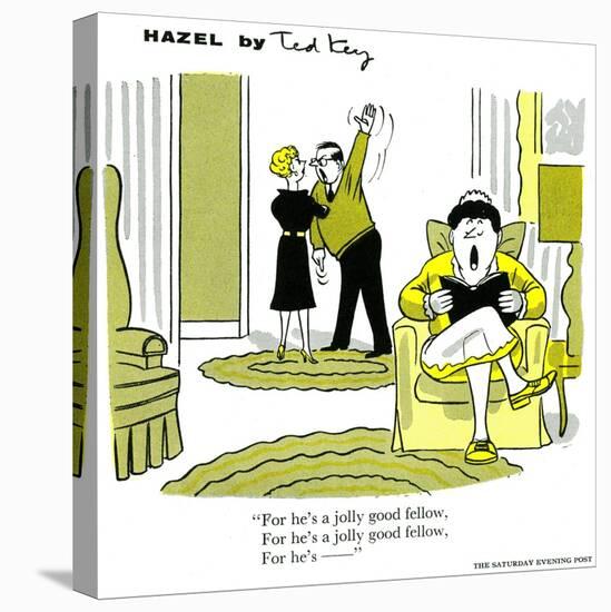 Hazel Cartoon-Ted Key-Stretched Canvas