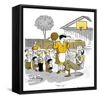 Hazel Cartoon-Ted Key-Framed Stretched Canvas