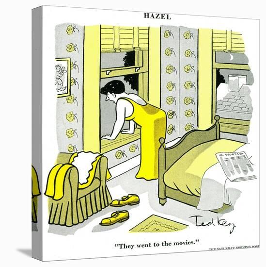 Hazel Cartoon-Ted Key-Stretched Canvas